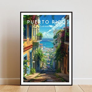 Puerto Rico Travel Print - Caribbean, Puerto Rico Poster, Caribbean Poster, Travel Wall Art, Puerto Rico Print, Puerto Rico, Caribbean