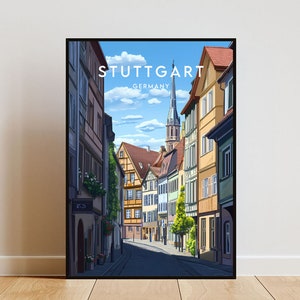 Stuttgart Travel Print - Germany, Stuttgart Poster, Germany Poster, Travel Wall Art, Germany Print, Poster, Germany, Europe, Stuttgart Print