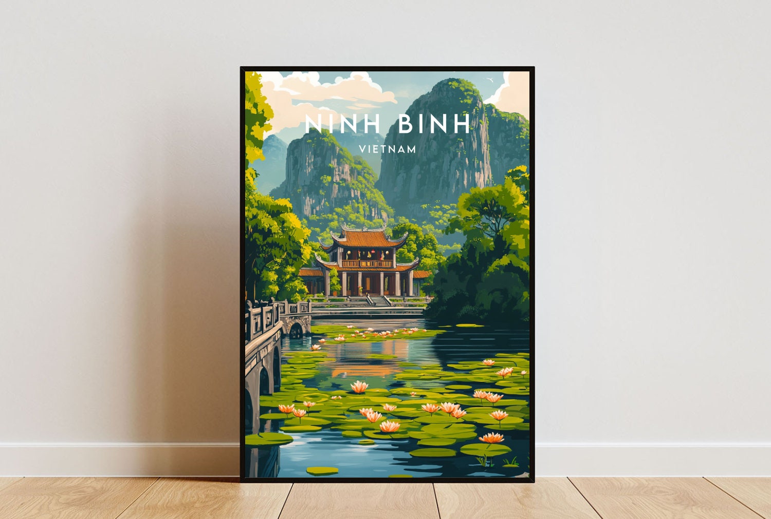 Ninh Binh Travel Print - Vietnam, Ninh Binh Poster, Vietnam Poster