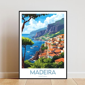 Madeira Travel Print - Portugal, Madeira Poster, Portugal Poster, Travel Wall Art, Portugal Print, Portugal Wall Art, Madeira Print