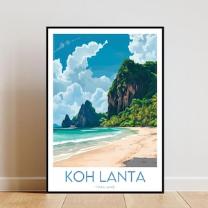 Koh Lanta Reise - Thailand, Koh Lanta Poster, Thailand Poster, Reise Wandkunst, Thailand Print, Koh Lanta Wandkunst, Ko Lanta Poster