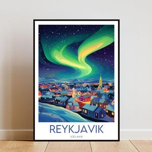 Reykjavik Travel Print - Iceland, Reykjavik Poster, Iceland Poster, Travel Wall Art, Iceland Print, Iceland Wall Art, Reykjavik Print