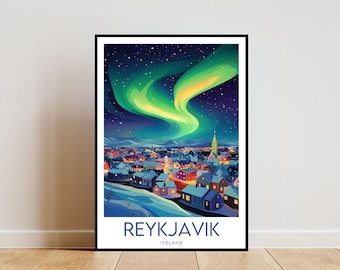 Reykjavik Travel Print - Island, Reykjavik Poster, Island Poster, Reise Wandkunst, Island Print, Island Wandkunst, Reykjavik Print