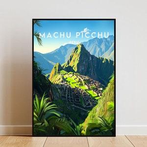 Machu Picchu Travel Print - Peru, Machu Picchu Poster, Peru Poster, Travel Wall Art, Peru Print, Machu Picchu Wall Art, South America, Cusco