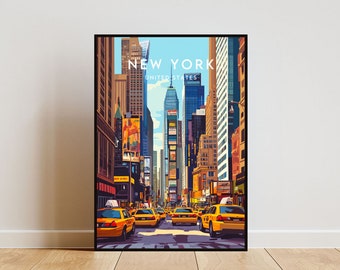 New York Travel Print - United States, New York Poster, America Poster, Travel Wall Art, America Print, poster, America, New York, USA