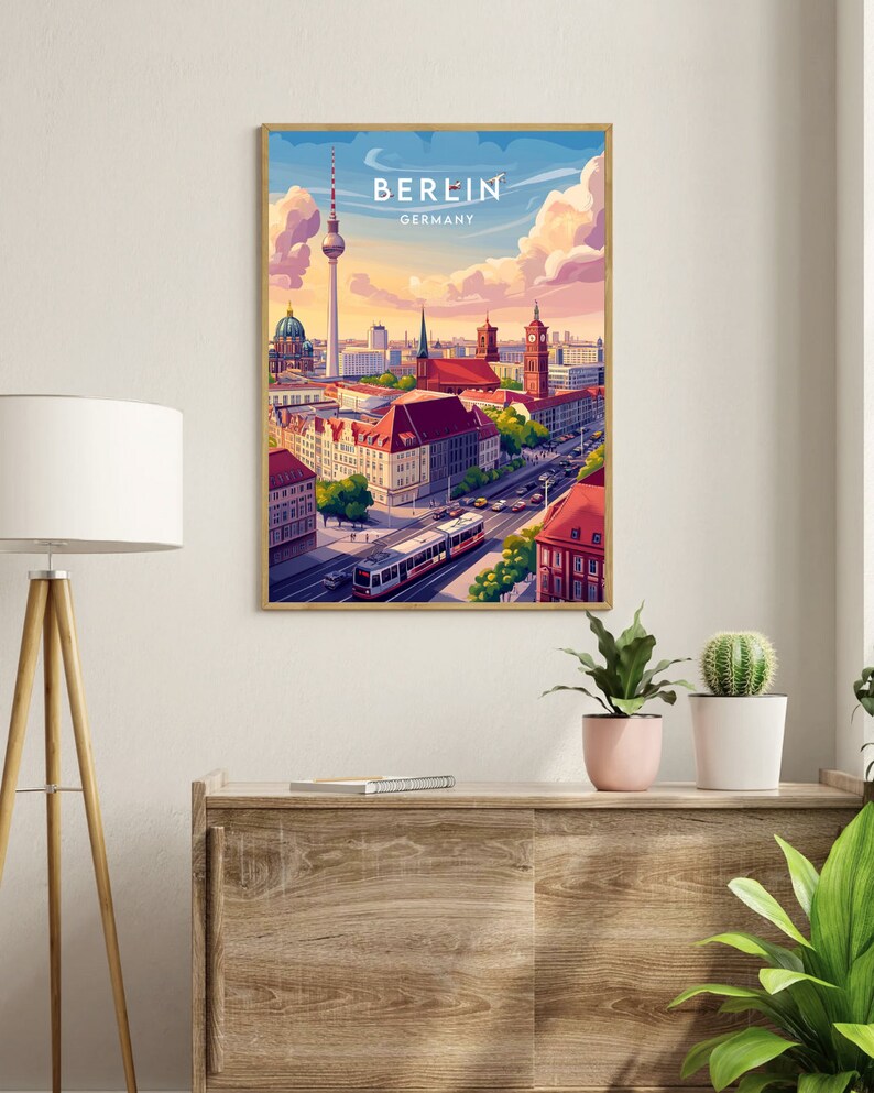 Berlin Resetryck - Tyskland, Berlinposter, Tysklandposter, Reseväggkonst, Tysklandtryck, poster, Tyskland, Europa, Berlintryck, tysk bild 3