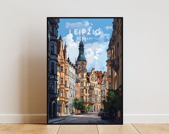 Leipzig Travel Print - Germany, Leipzig Poster, Germany Poster, Travel Wall Art, Germany Print, Poster, Germany, Europe Print, Leipzig Print