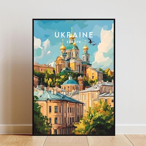 Ukraine Travel Print - Europe, Europe Poster, Ukraine Poster, Travel Wall Art, Ukraine Print, Ukraine, Europe, Kyiv Wall Art, Kyiv Poster