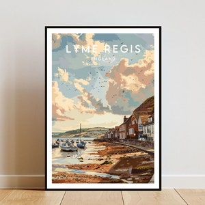 Lyme Regis Travel Print - England, Lyme Regis Poster, England Poster, Reise Wandkunst, England Print, England, Europa, Lyme Regis, Devon
