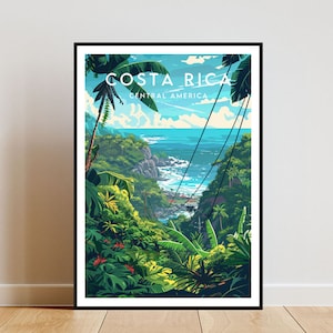 Costa Rica Travel Print - Central America, Costa Rica Poster, Central America Poster, Travel Wall Art, Costa Rica Print, Costa Rica Wall Art