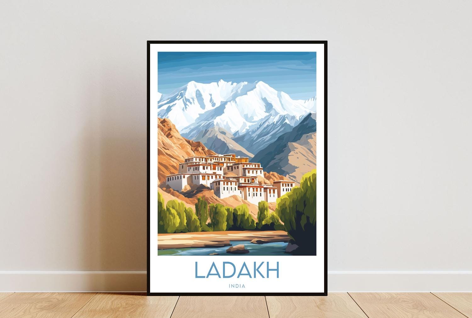 Ladakh Travel Print - India, Ladakh Poster, India Poster, Travel Wall Art, India Print, Ladakh Art, Leh Ladakh Print, Ladakh Travel Poster