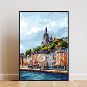 Cobh Travel Print - Ireland, Cobh Poster, Ireland Poster, Travel Wall Art, Ireland Print, Poster, Ireland, Europe, Cobh, Cork Poster, Cork