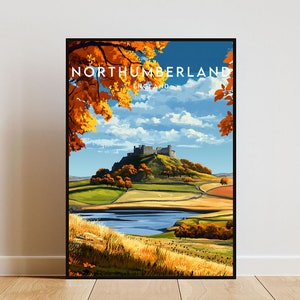 Northumberland Travel Print - England, Northumberland Poster, England Poster, Travel Wall Art, England Print, England, Northumberland, UK