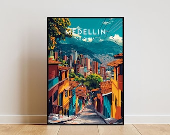 Medellin Travel Print - Colombia, Medellin Poster, Colombia Poster, Travel Wall Art, Colombia Print, Medellin, South America, Colombian