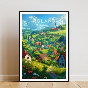 Poland Travel Print - Europe, Europe Poster, Poland Poster, Travel Wall Art, Poland Print, Poland, Europe, Warsaw Poster, Krakow Print