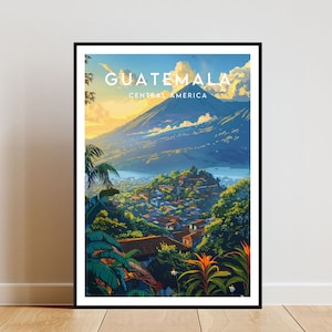 Guatemala Travel Print - Central America, Guatemala Poster, Central America Poster, Travel Wall Art, Guatemala Print, Guatemala