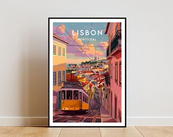 Lisbon Travel Print - Portugal, Lisbon Poster, Portugal Poster, Travel Wall Art, Portugal Print, poster, Portugal, Europe, Lisbon,Portuguese