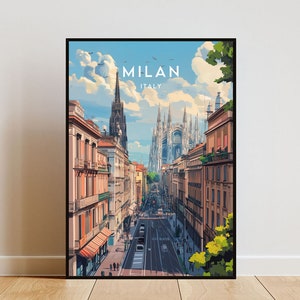 Milan Travel Print - Italy, Milan Poster, Italy Poster, Travel Wall Art, Italy Print, Poster, Italy, Europe, Milan, Italy Wall Art, Italian
