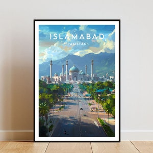 Islamabad Travel Print - Pakistan, Islamabad Poster, Pakistan Poster, Travel Wall Art, Pakistan Print, Islamabad, Travel Poster Pakistan