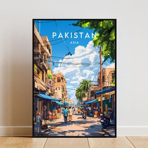 Pakistan Travel Print, Pakistan Poster, Travel Wall Art, Pakistan Print, Travel poster, Backpacking Poster, Wall Decor, Pakistan Wall Art