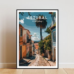 Setubal Travel Print - Portugal, Setubal Poster, Portugal Poster, Travel Wall Art, Portugal Print, poster, Portugal, Europe, Setubal Print
