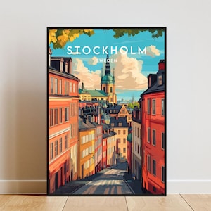 Stockholm Travel Print - Sweden, Stockholm Poster, Sweden Poster, Travel Wall Art, Sweden Print, poster, Sweden, Europe, Stockholm Wall Art