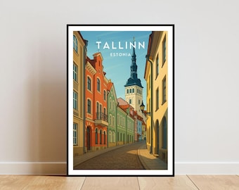 Tallinn Travel Print - Estonia, Tallinn Poster, Estonia Poster, Estonia Print, Travel Wall Art, Tallinn Print, Tallinn Travel Poster