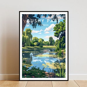 Bushy Park Travel Print - London, Bushy Park Poster, London Poster, Travel Wall Art, London Print, England, Europe, London, Bushy Park
