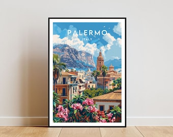 Palermo Travel Print - Italy, Palermo Poster, Italy Poster, Travel Wall Art, Italy Print, poster, Italy, Europe, Palermo, Italy Wall Art