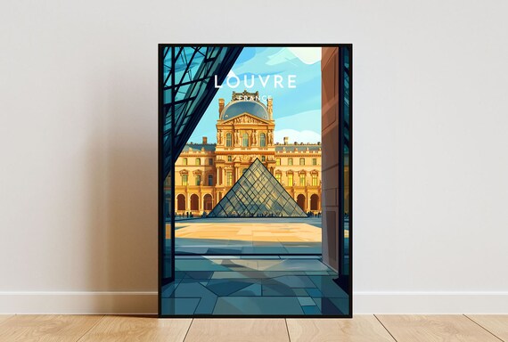 Louvre Travel Print - France, Louvre Poster, France Poster, Travel Wall Art, France Print, Poster, France, Europe, Louvre, Paris, Wall Art