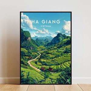 Ha Giang Travel Print - Vietnam, Ha Giang Poster, Vietnam Poster, Travel Wall Art, Vietnam Print, Ha Giang Wall Art, Ha Giang Loop, SE Asia