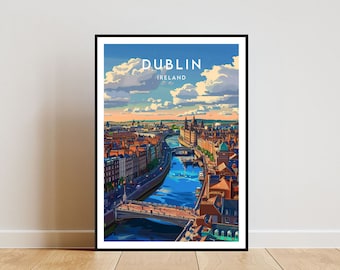 Dublin Travel Print - Ireland, Dublin Poster, Ireland Poster, Travel Wall Art, Ireland Print, poster, Ireland, Europe, Dublin Wall Art