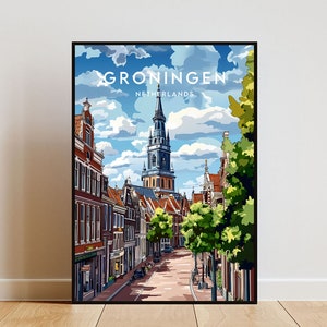 Groningen Travel Print - Netherlands, Groningen Poster, Netherlands Poster, Travel Wall Art, Netherlands Print, Poster, Holland, Groningen