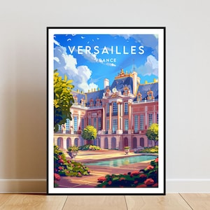 Versailles Travel Print - France, Versailles Poster, France Poster, Travel Wall Art, France Print, poster, France, Europe, Versailles Print