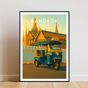 Bangkok Travel Print - Thailand, Bangkok Poster, Thailand Poster, Travel Wall Art, Thailand Print, Bangkok Print, Bangkok, Bangkok Art