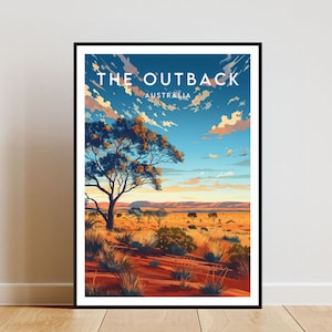 The Outback Travel Print - Australia, The Outback Poster, Australia Poster, Travel Wall Art, Australia Print, poster, Australia, The Outback