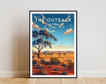 The Outback Travel Print - Australia, The Outback Poster, Australia Poster, Travel Wall Art, Australia Print, poster, Australia, The Outback