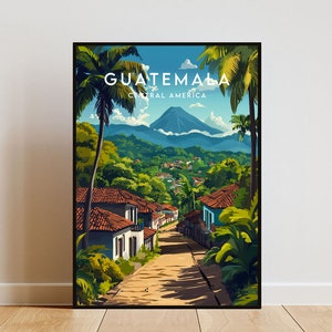 Guatemala Travel Print - Central America, Guatemala Poster, Central America Poster, Travel Wall Art, Guatemala Print, Guatemala Wall Art