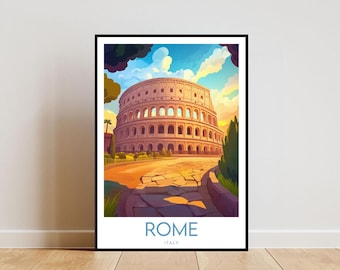 Rome Travel Print - Italy, Rome Poster, Italy Poster, Travel Wall Art, Italy Print, Rome Print, Italy Wall Art, Roman Colosseum Poster