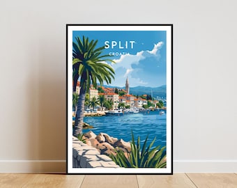 Split Travel Print - Croatia, Split Poster, Croatia Poster, Travel Wall Art, Croatia Print, Croatia, Split, Europe, Croatian
