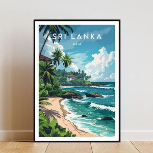 Sri Lanka Travel Print - Azië, Sri Lanka poster, Azië poster, reizen kunst aan de muur, Sri Lanka print, poster, Sri Lanka, Azië, Zuid-Azië, Kandy