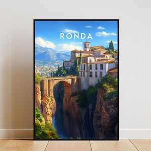 Impression de voyage Ronda - Espagne, affiche Ronda, affiche Espagne, art mural voyage, impression Espagne, affiche, Espagne, Europe, art mural Ronda, espagnol, Malaga