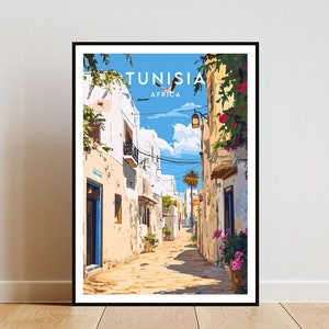 Tunisia Travel Print - Africa, Tunisia Poster, Africa Poster, Travel Wall Art, Africa Print, Tunisia Wall Art, Tunisia Print, Tunis Poster