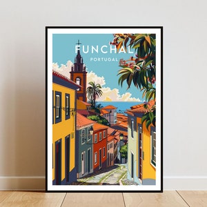 Funchal Travel Print - Portugal, Funchal Poster, Portugal Poster, Reise, Wandkunst, Portugal Print, Poster, Portugal, Europa, Funchal