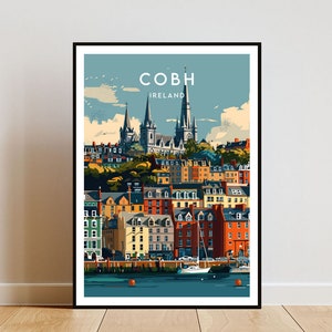 Cobh Travel Print - Ireland, Cobh Poster, Ireland Poster, Travel Wall Art, Ireland Print, poster, Ireland, Europe, Cobh, Cork Poster, Cork