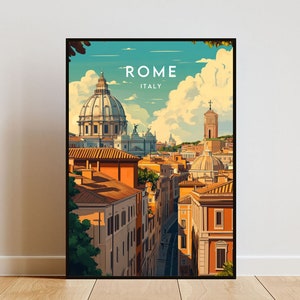 Impresión de viaje de Roma - Italia, cartel de Roma, cartel de Italia, arte de la pared de viaje, impresión de Italia, cartel, Italia, Europa, Roma, arte de la pared de Italia, Coliseo