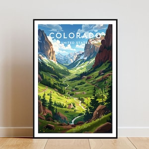 Colorado Travel Print - United States, Colorado Poster, America Poster, Travel Wall Art, America Print, Colorado, USA, United States Poster