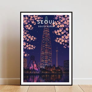 Seoul Travel Print - South Korea, Seoul Poster, South Korea Poster, South Korea Print, Travel Wall Art, Seoul Print, Seoul, Korea Poster