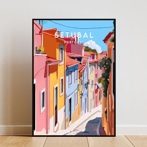 Setubal Travel Print - Portugal, Setubal Poster, Portugal Poster, Travel Wall Art, Portugal Print, Portugal Wall Art, Europe, Setubal Print