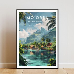 Impression de voyage Moorea - France, affiche Moorea, affiche France, art mural voyage, impression France, affiche, France, Europe, Moorea, art mural
